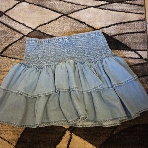 Shein denim ruffle skirt